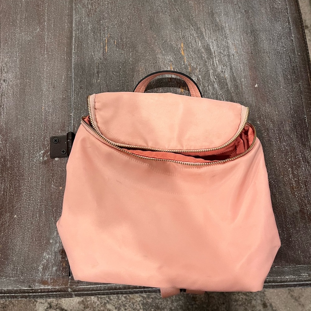 Pink Leather Backpack